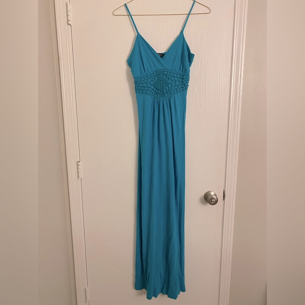 Forever 21 Maxi Turquoise Dress - Medium